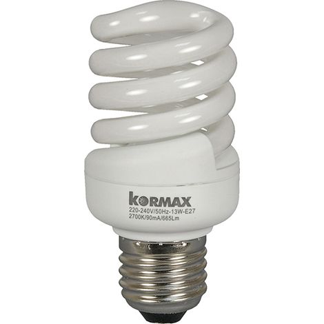Bombilla ahorro espiral mini E14 - 13 W - 4000 K