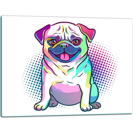Tabla de cortar de vidrio 52x40 perro (1/5)
