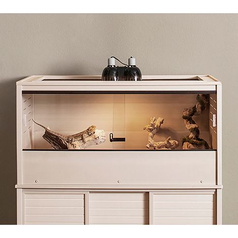 Terrario Grande para Reptiles y Otros pequeños Animales Mojave - 122x61x58cm - Decorativo para Interiores (marrón Claro) (1/3)