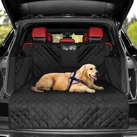 Protection Coffre Voiture Chien,Coffre Protection Housse de Coffre Couverture de Voiture pour Chien Imperméable,185cm x 104cm x (1/4)