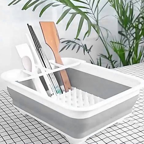 Égouttoir à vaisselle pliable et multifonctionnel pour la cuisine, les camping-cars et les voyages (1/5)