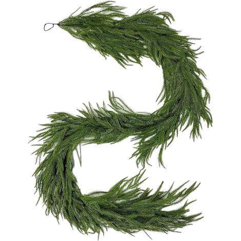 Guirlande De Noël Couronne fêtes suspendable au toucher réaliste Guirlande artificielle pour extérieur Intérieur festif Cheminée Table Porte Fenêtre Mur Escalier Rampe Arbre (1/5)