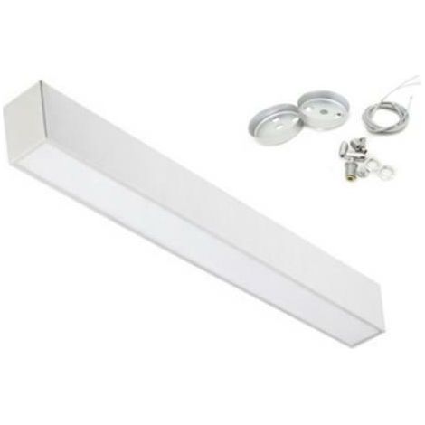 Plafoniera led da sospensione 48w incluso di cavo 6400k kit 4 pezzi (1/2)