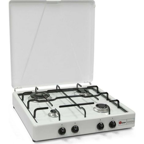 Fornello 4 fuochi a gas Gpl / Metano con Valvola di Sicurezza Doppia Corona made in italy m.542  Metano