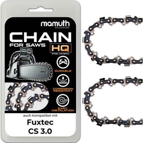 2x chaîne de tronçonneuse 40cm 1,5mm 0,325" 66 TG pour Fuxtec CS 3.0 (1/4)