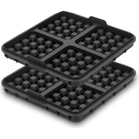 1 stampo quadrato antiaderente per waffle, adatto alla maggior parte delle friggitrici ad aria da 4-7 litri. Riutilizzabile per waffle belgi, pancake e altro ancora. (1/5)