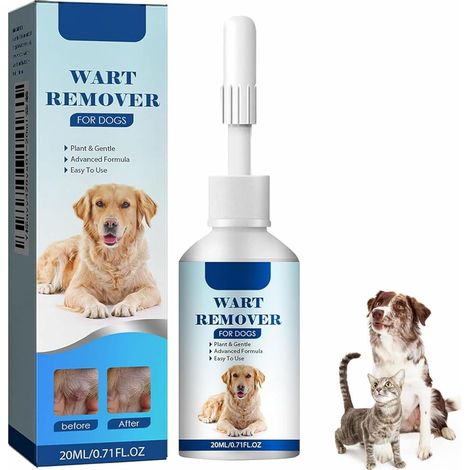 Crème pour Animaux de Compagnie pour Chiens et Chats,Crème pour Enlever Les Verrues,Éliminateur de Verrues pour Chiens,Dissolvant Naturel pour Chien,Naturel et Doux,20 ML (1/5)