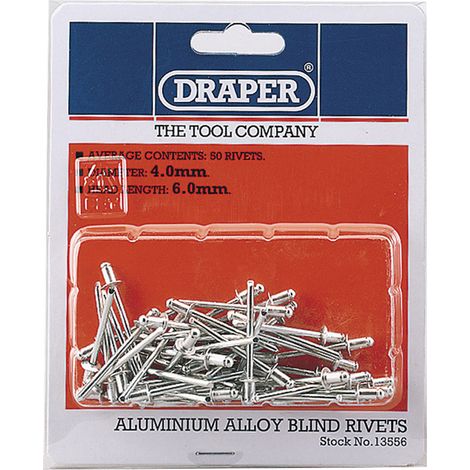 Draper 50-Pack 4mm x 5.6mm Blind Rivets for Fastening and Assembly (1/5)