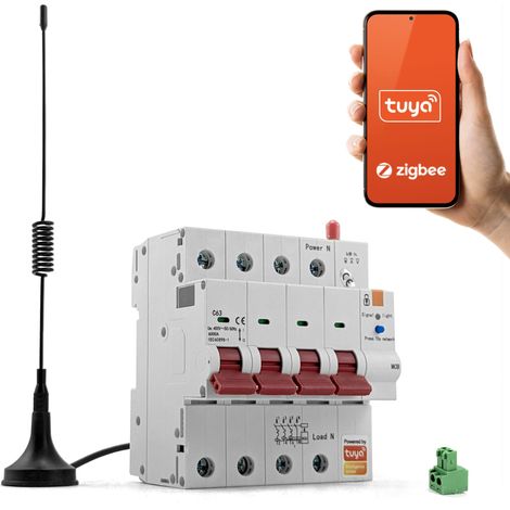 Antenne de mesure d'énergie pour disjoncteur triphasé Zigbee 4P Tuya 63A 6KV (1/5)