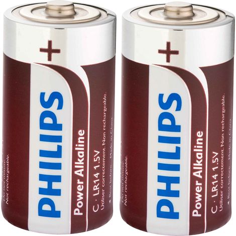 Pile alcaline Philips LR14 C 2 pezzi (1/4)
