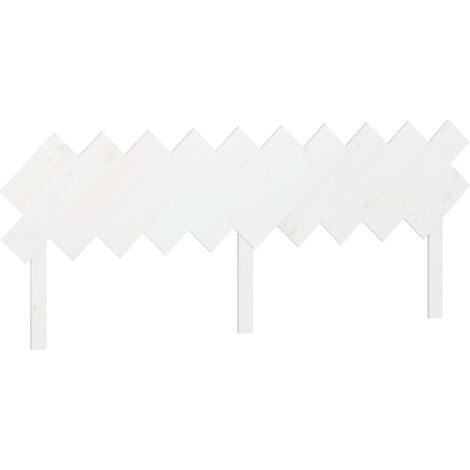 Maison Exclusive - Testiera per Letto Bianca 196x3x80,5 cm Legno Massello di Pino