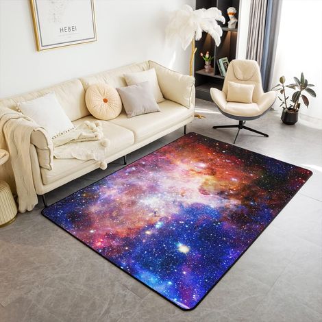 Tapis Salon 150x200cm Espace Extérieur Coloré Salon Tapis Doux Chambre À Coucher Antidérapant De Sol Latéral Chambre À Coucher Salle De Sport Fluide Décoration (1/5)