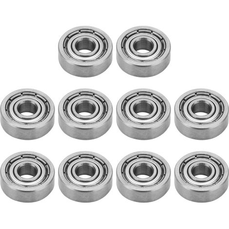 Lot de 10 roulements à billes miniatures S604Z en acier inoxydable, simple rangée, accessoires mécaniques de précision (1/5)