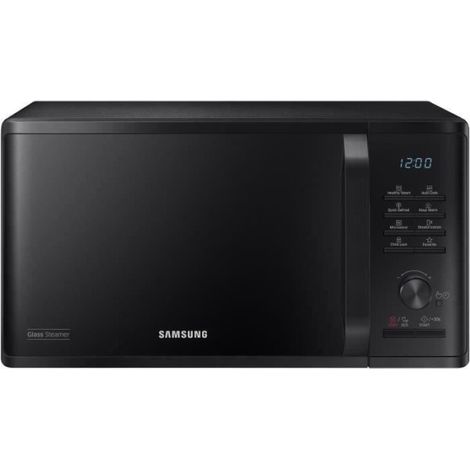 Micro-ondes solo - SAMSUNG - MS23K3555E - Noir - 23L - Contrôle électronique + bouton - Fonction maintien au chaud (1/4)