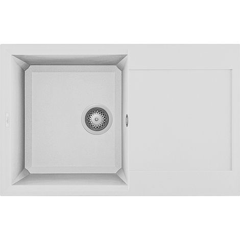 Lavello Elleci Incasso 1 vasca 79x50 Easy 300 Granitek Bianco LGY30068 (1/3)