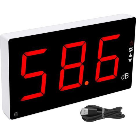 Professional Wall Sound Level Meter 3 Inch LCD Screen 30-130dB Digital Decibel with Reminder – High resistance, DIY, workshop, construction, installation (1/5)