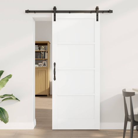 Puerta Corredera 83 x 202 cm Madera de Pino Maciza