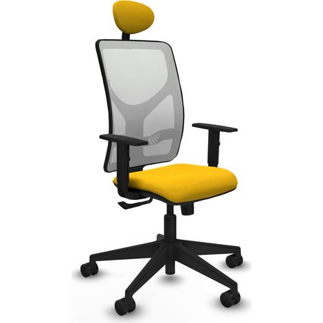Silla de Oficina con Cabecero Motilla Piqueras y Crespo 1D066N1 Amarillo