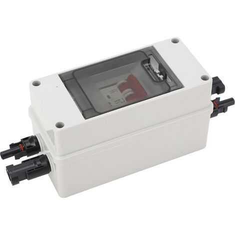 DC500V 20A Solar-Trennschalter, IP65 wasserdichter Verteilerkasten, Mini-Photovoltaik-Leistungsschalter, 2-poliger Leistungsschalter für Photovoltaik-Außenanlagen (1/5)
