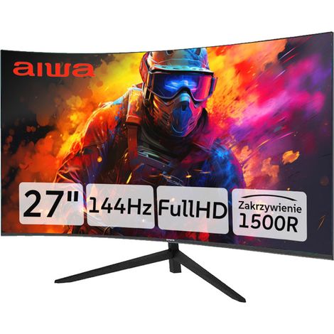 27" AIWA Monitor 1920x1080  144Hz  HDMI  Rahmenlos, gebogen