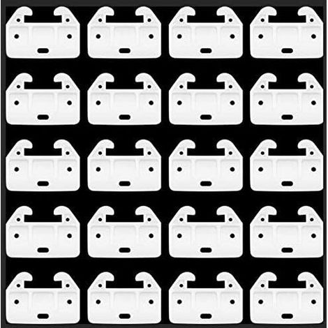 AMXCNOY Schubladenschienen aus Kunststoff, Möbelersatzteile, 58 x 41 mm, 10er-Pack, Weiß (1/4)