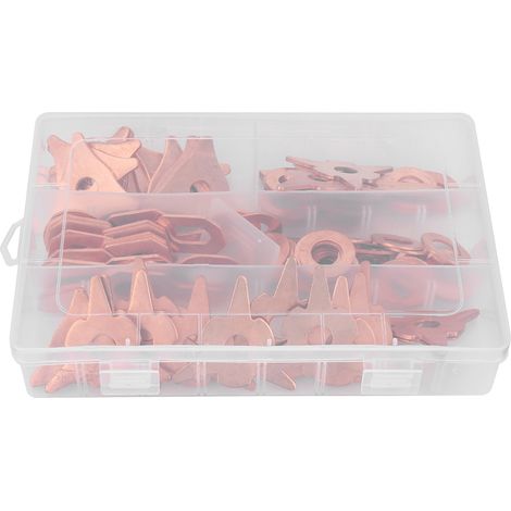 Kit de 110 anneaux de débosselage triangulaires et ronds pour réparation et soudage de carrosserie automobile (1/5)