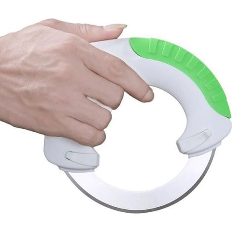 Couteau de cuisine - - Bolo (rond) - Lame inox 12,5×1,8 cm - Manche ABS - Multifonction 15×16×2 cm (1/4)