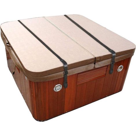 Housse de protection contre le vent pour spas extérieurs robustes, housse carrée pour baignoire avec sangle de fixation (1/5)
