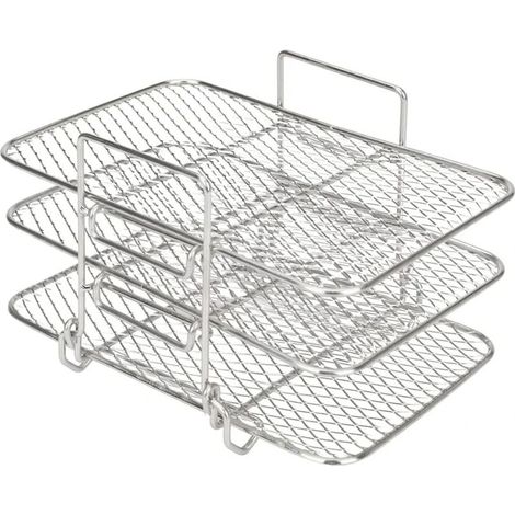 Support de friteuse à air comprimé pour friteuse Ninja Dual Air Fryer - En acier inoxydable 304 - Accessoires multi-usages compatibles avec Ninja DZ201 / DZ401 / AF300UK / AF400UK (1/5)