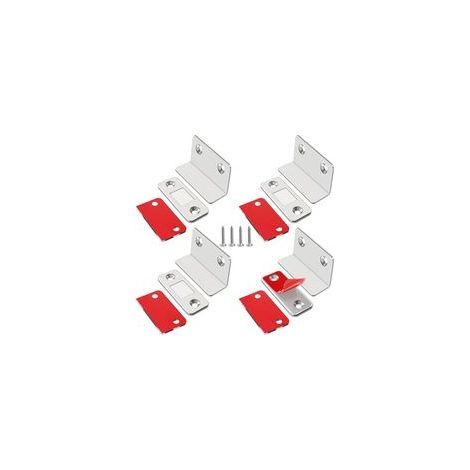 Lot de 4 Loquet Magnetique Ultra Mince avec Adhésif Fort Cuisine Fermeture pour Porte Coulissante, Loqueteaux Autocollants pour Tiroir, Cabinet, Meuble, Armoire (1/5)