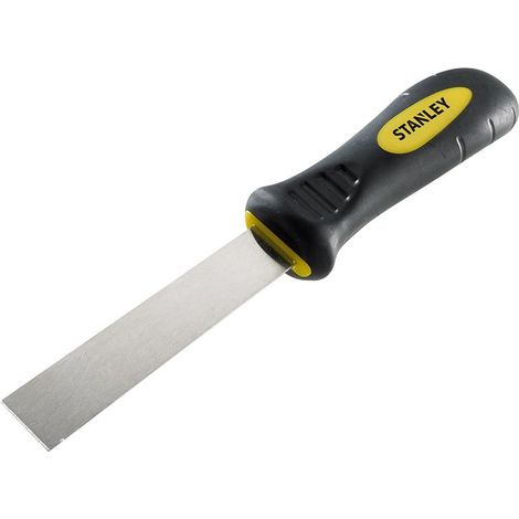 Stanley Dynagrip chisel 25mm stainless steel blade – Curved handle for comfort – Heavy-duty scraping for solvent-based paints (1/3)