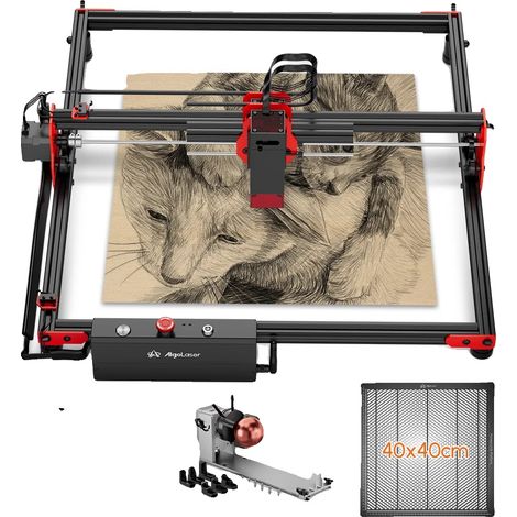 Máquina de grabado láser de alta precisión, compatible con diversos materiales, ALDK SET3, 5W, enchufe europeo de 100V-240V. (1/2)
