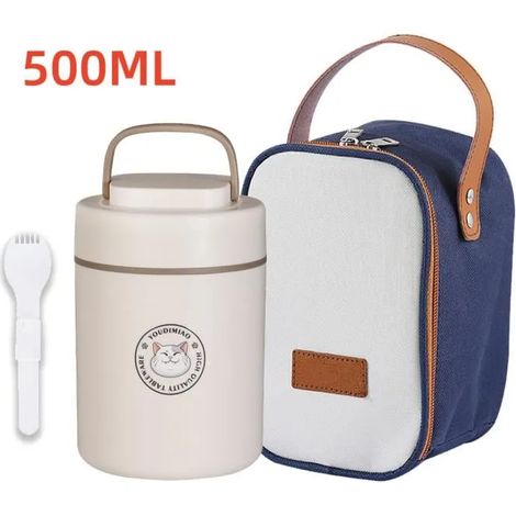 Boîte Alimentaire Isotherme,Sac Isotherme Repas,Boîte Isotherme Repas Chaud ou Froid,Porte-Aliments,Sac à Lunch isolée,pour Camping (1/4)
