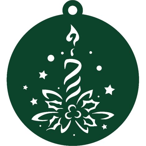 Ornamento natalizio €25, candela, decorazione natalizia, motivo traforato, NATALE