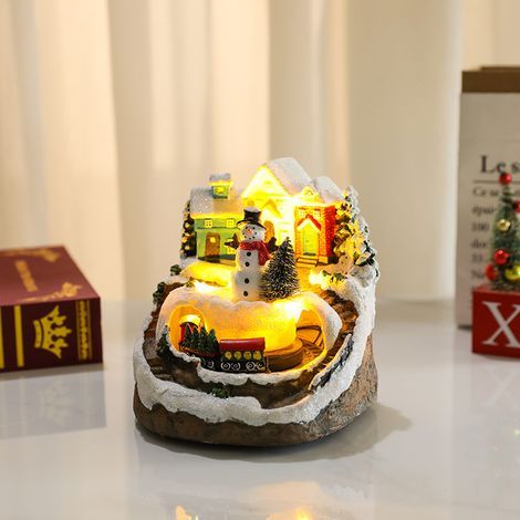 Village de Noël avec éclairage, décoration de Noël, maisons de Noël éclairées, maisons de Noël, ville de Noël avec éclairage, décoration de Noël, village d'hiver (1/5)
