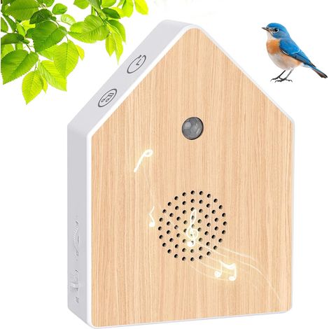 Boîte À Sons Naturels, Boîte À Détecteur De Mouvement, Boîte À Chants d'oiseaux, Support Mural, avec Minuterie, Gazouillis Apaisant, Boîte De Sons Naturels pour Salle De Bain, Spa, Toilettes (1/5)