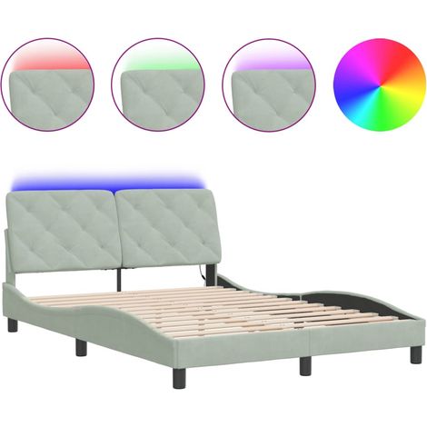 Maison Exclusive - Giroletto con LED senza Materasso Grigio Chiaro 120x200 cm (1/5)