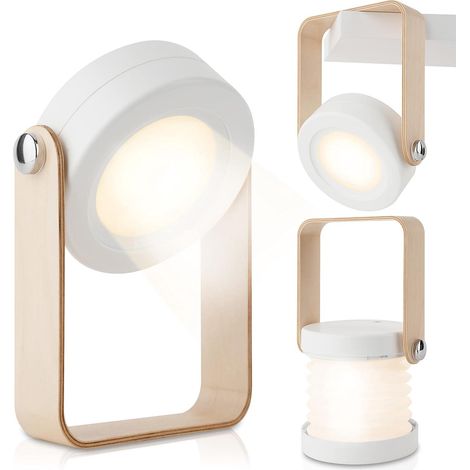 Lampe LED rechargeable, 2000 mAh, intensité réglable, multifonctionnelle, lampe portable, veilleuse pour chambre, salon (1/5)