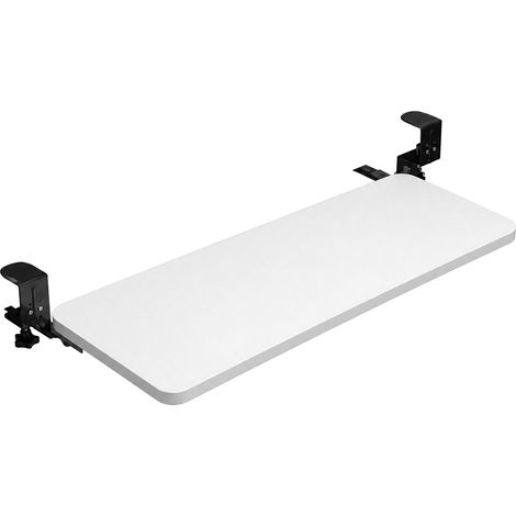 Plateau coulissant pour clavier à fixer sous le bureau, hauteur réglable, 52 x 25 cm, support ergonomique pour ordinateur portable avec rallonge coulissante, idéal pour le bureau, la maison ou la sall (1/5)