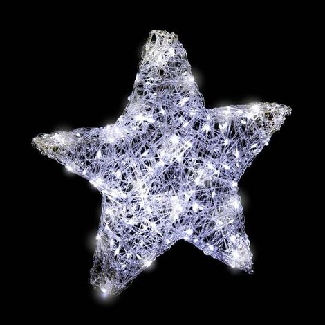 Étoile lumineuse extérieure blanche froide H50cm 150 LED + transformateur Feeric lumières & Noël (1/2)