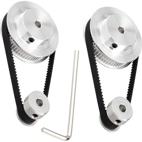Due pulegge di distribuzione, da 20 e 60 denti, con foro da 8 mm puleggia della cinghia di distribuzione con due cinghie. (1/5)
