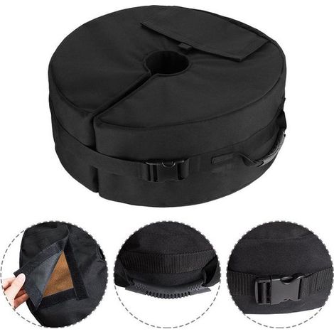 Base portatile riempibile con sacchi di sabbia per ombrelloni e gazebo a braccio laterale. (1/5)