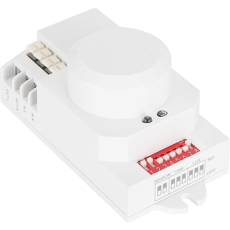 Intelligenter Bewegungsmelder für den Innenbereich mit 5,8-GHz-Mikrowellenradarsensor, Helligkeitsregler und DIP-Schalter (1/5)