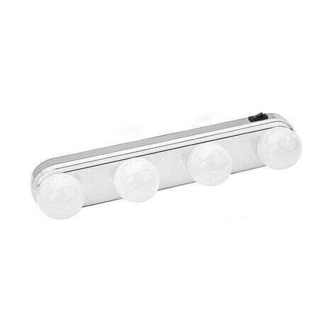 LED Lumières de Maquillage, Kit de Lampe de Cosmétique Miroir Rechargeables Portables Sans fil, 4 Ampoules luminosité de Vanité la Température Couleur Réglable (Pas de miroir) (1/5)