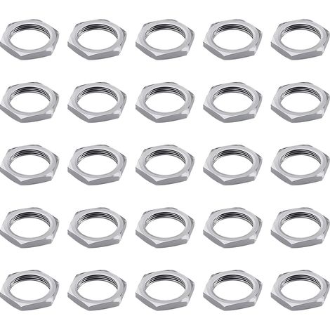 25 Ecrous Hexagonaux Plats M10x1 Bas Filetage Pas Fin Ultra-Minces (1/5)