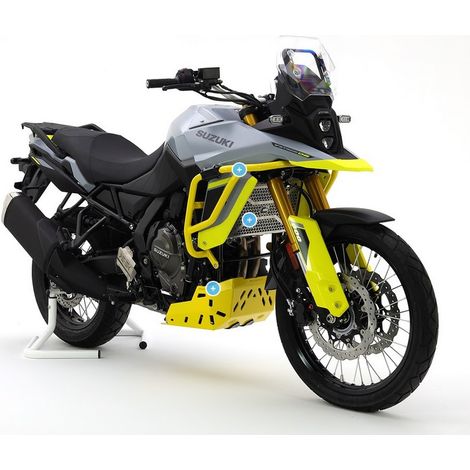 CROSSPRO Motorschutzbügel aus Aluminium für Suzuki V-Strom 800 / 800 DE '23-'24, strukturiertes Schwarz