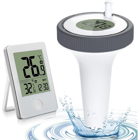 Thermomètre de piscine numérique - Thermomètre flottant sans fil - Étanche IP67 - Pour aquarium, piscine, étang, étang à poissons (1/5)