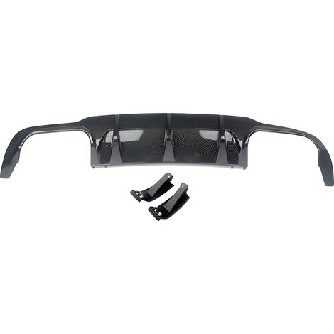 Diffuseur de pare-chocs arrière, plastique ABS, style AMG, Aspect Fibre de Carbone (1/2)
