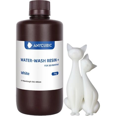 Resina lavabile con acqua, a bassa viscosità, facile da pulire, bianca, 1 kg (1/2)