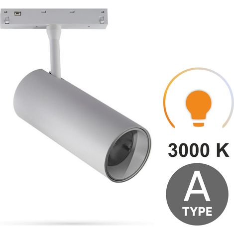 Faretto LED bianco da 20W 3CCT Tipo A per binari magnetici SMART TRACK 48VDC (1/5)